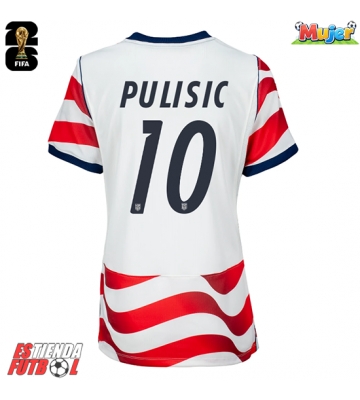Estados Unidos Christian Pulisic #10 Primera Equipación Mujer Mundial 2026 Manga Corta
